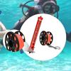 Compact Underwater Tube with Dive Reel and Hook Clip Red SMB for Divers