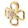 Les Trésors De Lily [C4756] - Gold Plated Pendant 'Loving Flower' White