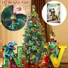 2025 Dinosaur Jule Nedtellingskalender Høytids Adventskalender med Samleobjekter Hengende Pynt Dinosaur Bokstav Akryl Flat Anheng Sett