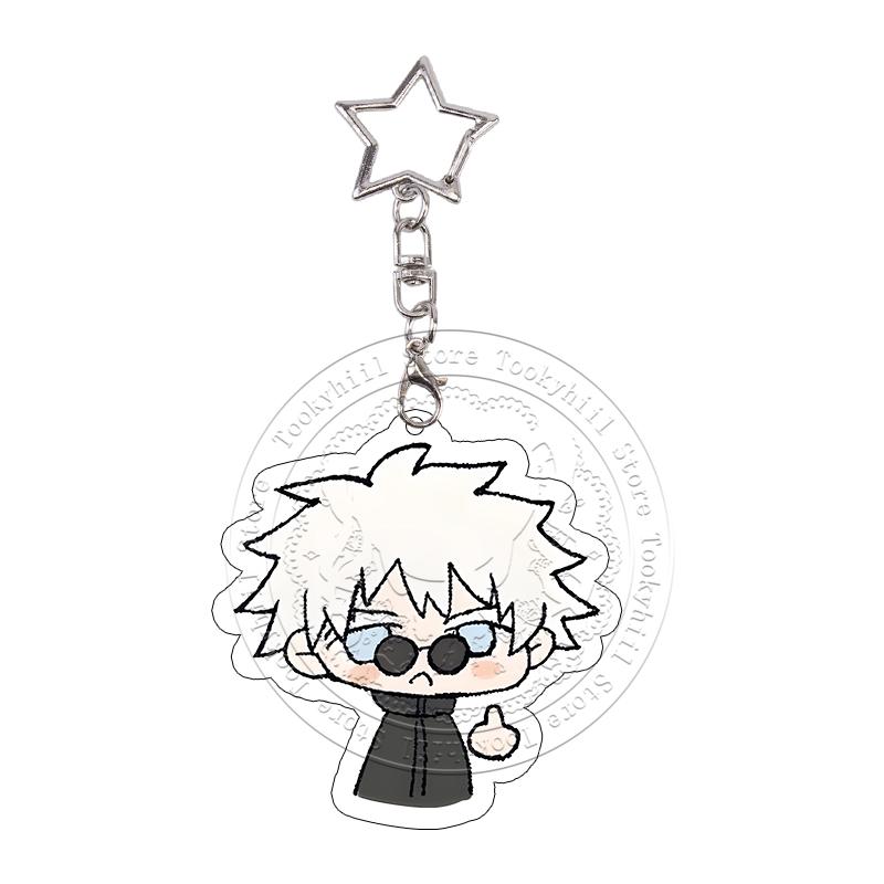 Jujutsu Kaisen Gojo Satoru Acrylic Keychain Exquisite Student Megumi Keyring Bag Decor Pendant Keyring Yuji Birthday Gift