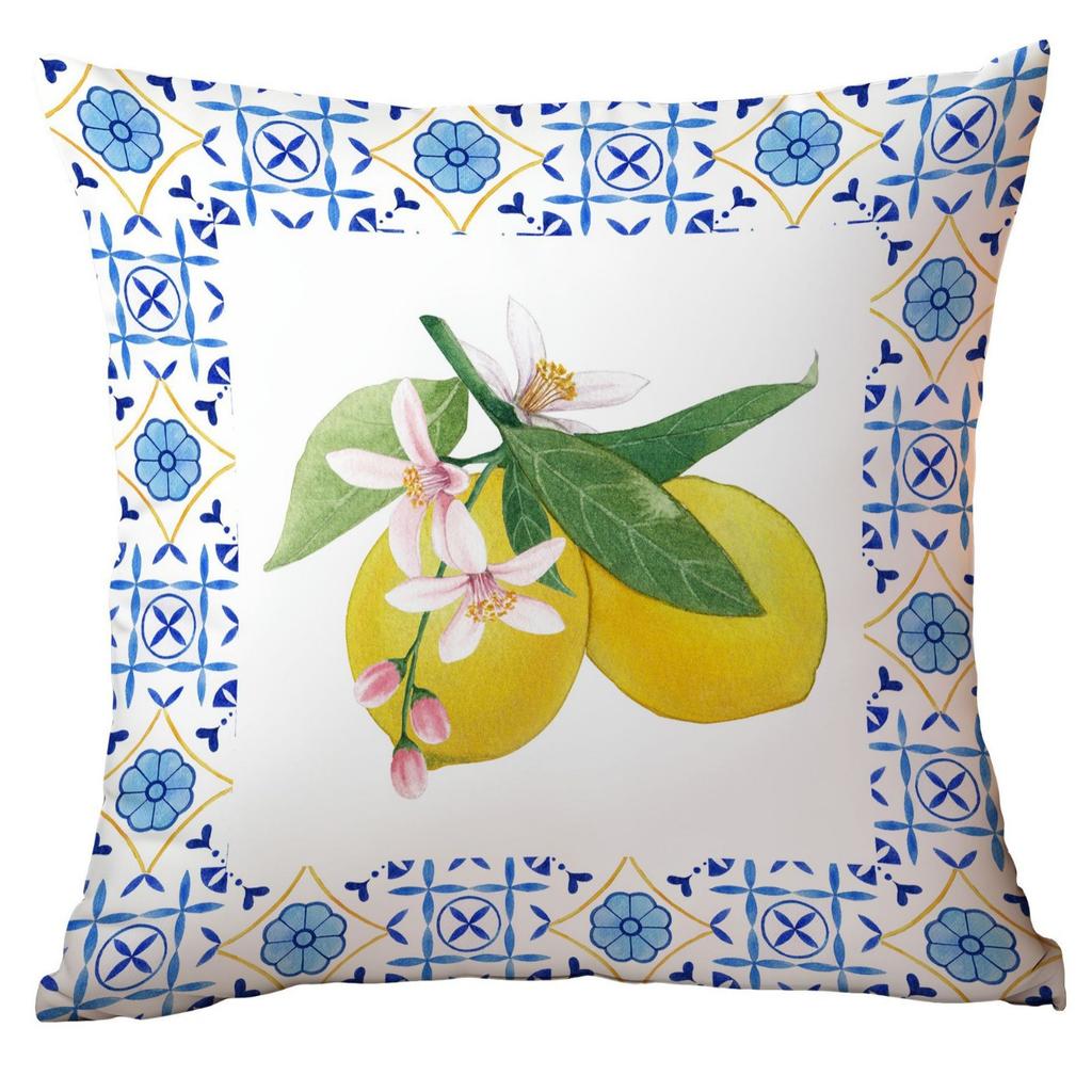 Geometric Summer Lemon Pillow Case Home Sofa Cushion Pillow Case