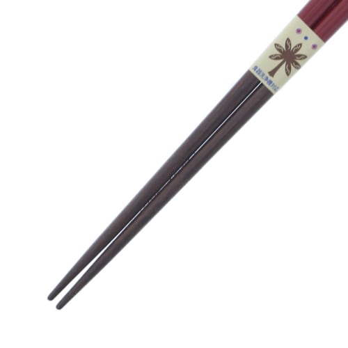 Ishida Japanese Chopsticks, Dishwasher Safe, Naughty Cat Design, Wooden (Natural Wood) and Acrylic, Red, 18cm