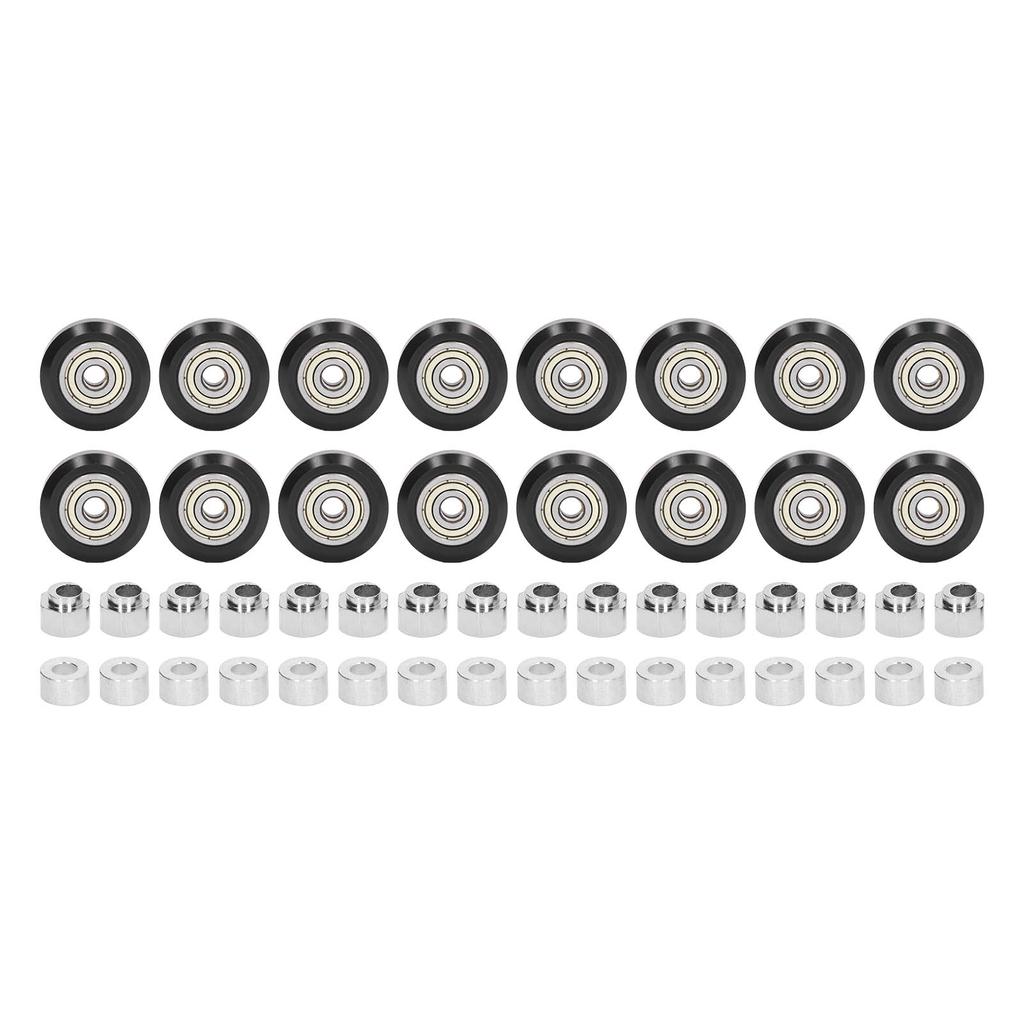 48PCS 3D Printer Pulley Wheel Set Stable Low Friction POM Precise Steel Pulley Set for Printing
