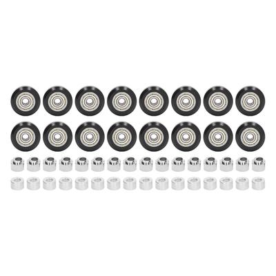 48PCS 3D Printer Pulley Wheel Set Stable Low Friction POM Precise Steel Pulley Set for Printing