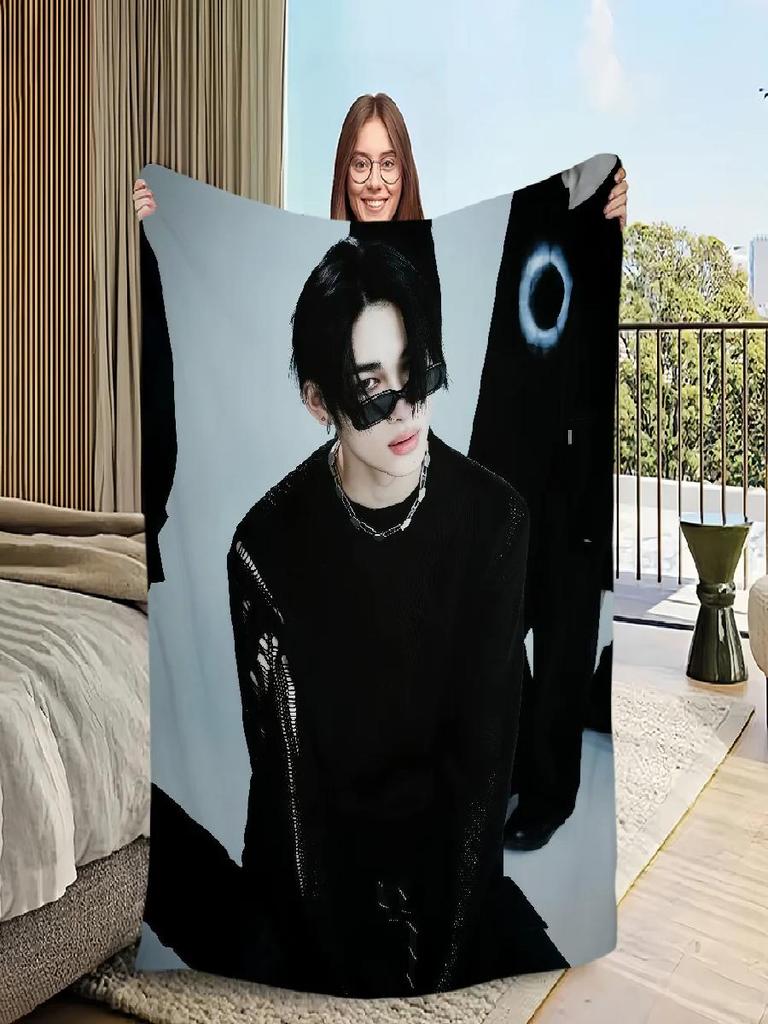 Coperta Plaid Peluche Calda e Accogliente per Divano Soggiorno Ufficio Camera da Letto Regalo da Viaggio Flanella Cantante Idolo Band ENHYPEN