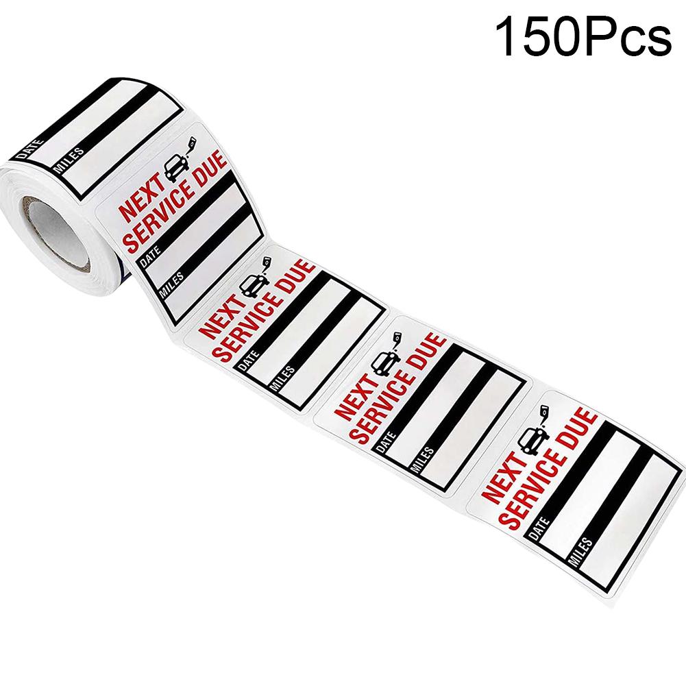 

150 шт. напоминаний об истечении срока действия техобслуживания автомобиля, водонепроницаемые самоклеящиеся этикетки, автомобильные аксессуары