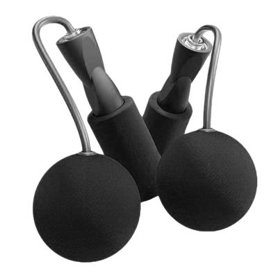 6,5 cm Sladdlös hopprep med Tung Boll Dubbla Kullager Tyst Fitness Trådrep för Inomhussporter Träning Svart