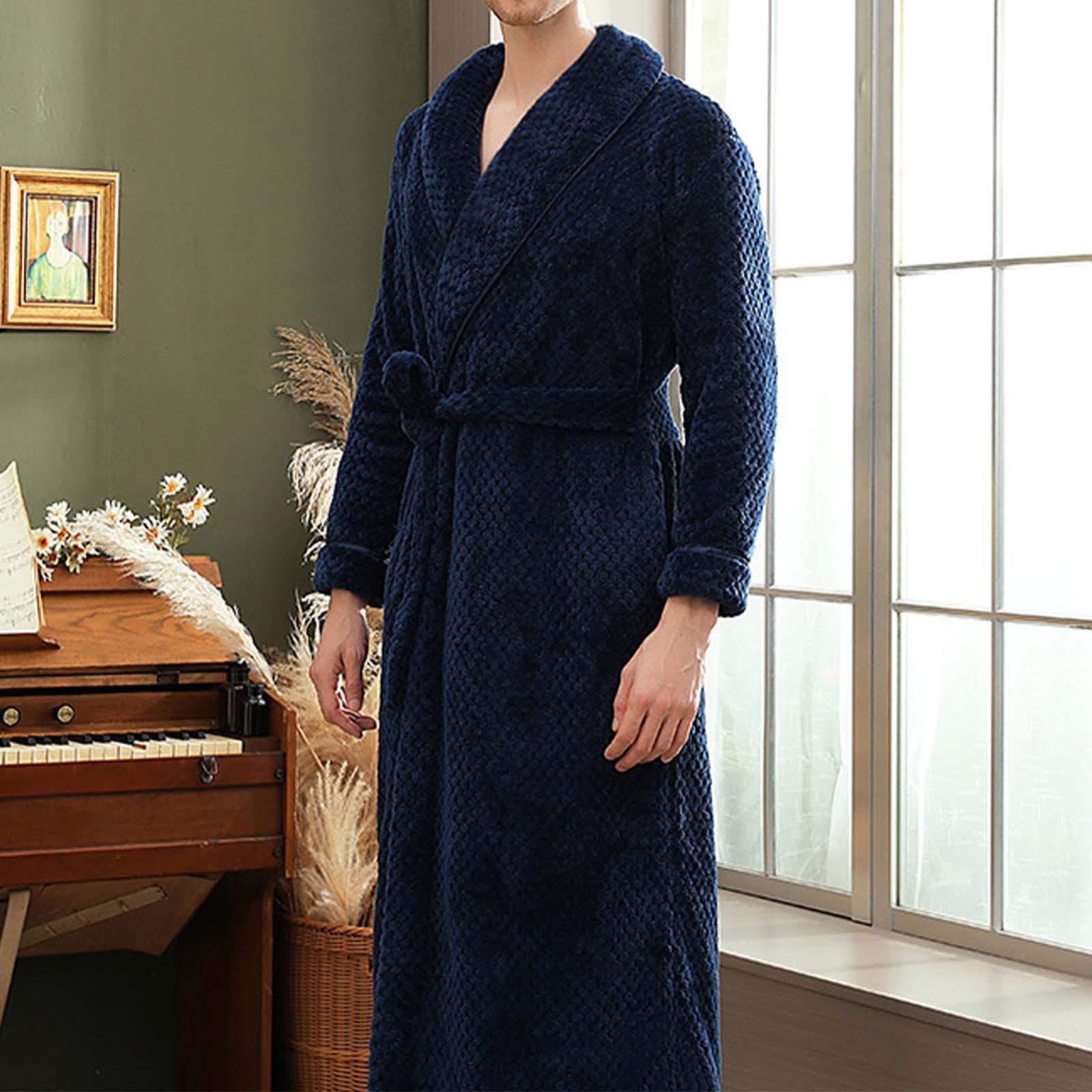 

Плотный фланелевый длинный халат, одежда для сна, зимняя одежда для двоих, кимоно, халат, свободное теплое коралловое флисовое домашнее белье, одежда для отдыха 3XL