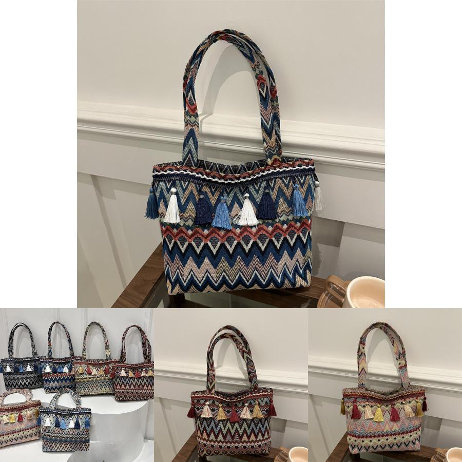 Artistic Chinese Style Woven Underarm Bag With Dual Straps For Office And Travel