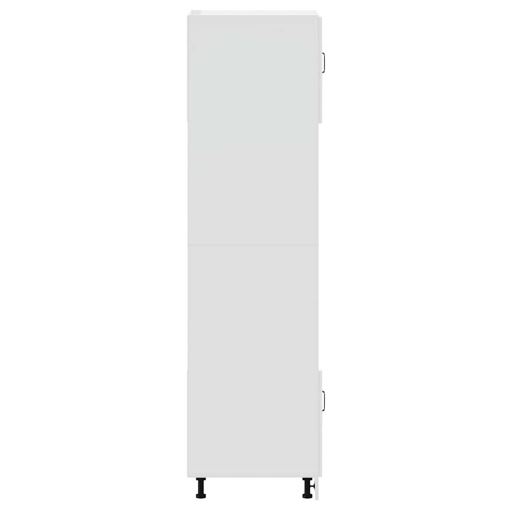 Built in Oven Cabinets 2 pcs Lucca High Gloss White Wood Based Material