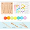 Dřevěné korálky hra Montessori vzdělávací rané učení děti klip míček puzzle předškolní batole hračky děti pro děti dárky