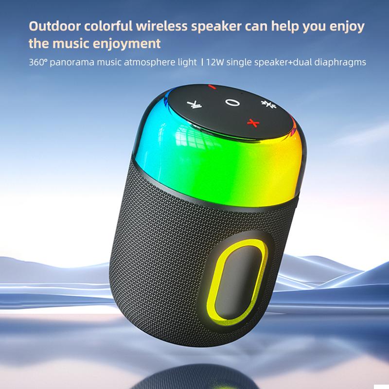 Brand Quality 10w Powerful Bass Portable RGB Light Speaker EBS-709 Bluetooth 5.3 Wireless  Music Boombox  2000mah