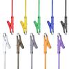 Cleqee Alligator Clip Cable Test Leads Crocodile Clip Jumper Wires (10-pack), Double-Ended (10 Colors/1M)