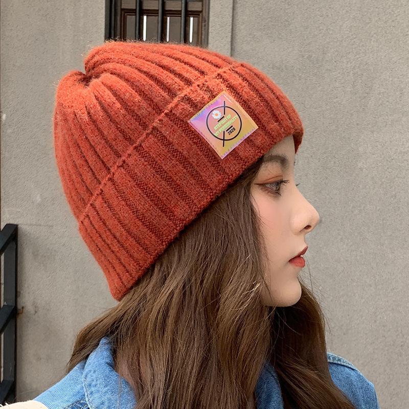 Gorro de Lã de Inverno Feminino Estilo Coreano 2025: Tricô moderno, versátil, fofo e quente para estudantes japoneses