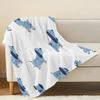Flannel Throw Blanket, Dog-Themed with Binding – Soft Skin-Friendly Warm Cozy, Ideal for Home Sofa, Halloween & Christmas Use