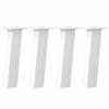 VidaXL Pieds de table basse 4 pièces Blanc 42 cm Acier 4012501