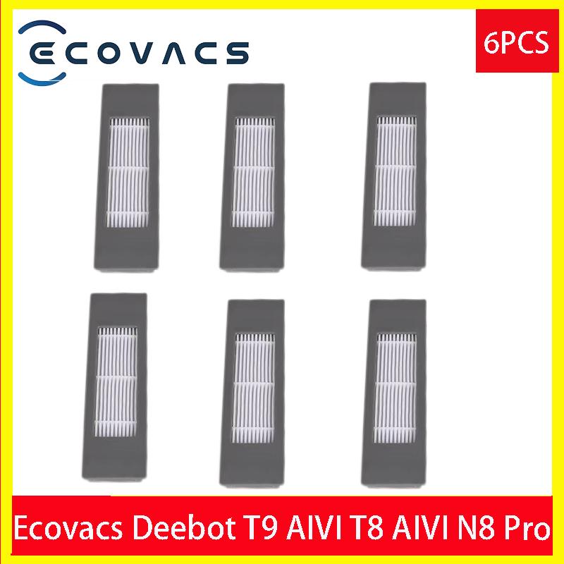 HEPA Filter Side Brush Main Brush Mop Cloths for ECOVACS Deebot T9 AIVI T8 AIVI N8 Pro 920 950 Vacuum Cleaner Replacement Parts