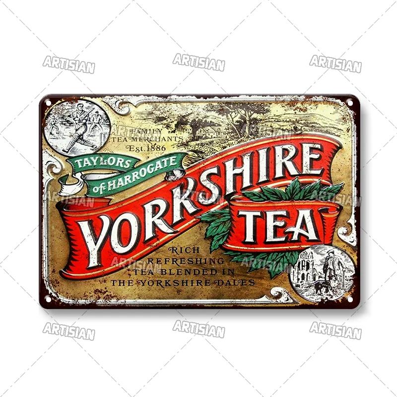 Vintage Coffee Metal Tin Sign 1pc - Retro Tea Time Poster, Decorative Plate, Industrial Wall Decor for Home/Bar/Cafe