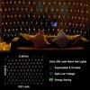 1PC Net Lights Outdoor Mesh Lights 8 Modes  For Patio Wall Roof Balcony Christmas Outside Garden Twinkle Lights Outside Garden