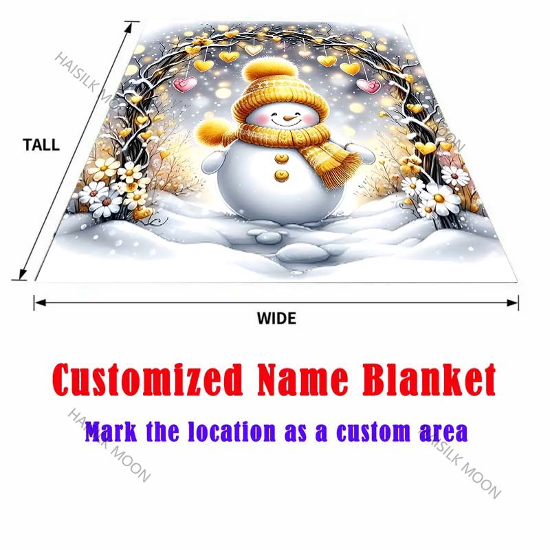 Christmas Themed Snowman Lanterns Print Blanket Warm Soft Fluffy Kids and Adults Sofa Bed Throw Blanket for Home Camping