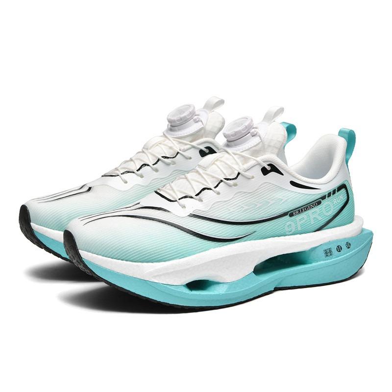 Red Rabbit 9 Running Shoes Boys and Girls Shock Absorption Rotary Buckle Racing Mesh Running Shoes Summer Student Sneakers