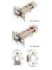Cross 304 Stainless Steel American-Style Keyless Square Bathroom Door Lever Passage Lock