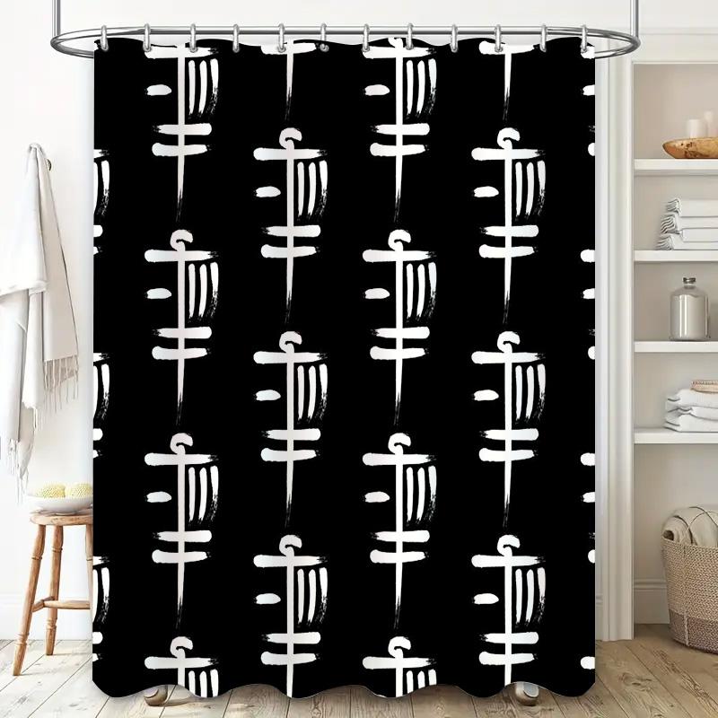 Shower Curtain Nature Landscape Forest Trees Scenic Backdrop for Bathroom Washroom Decor Vintage Rustic Farmhouse Style Artistic