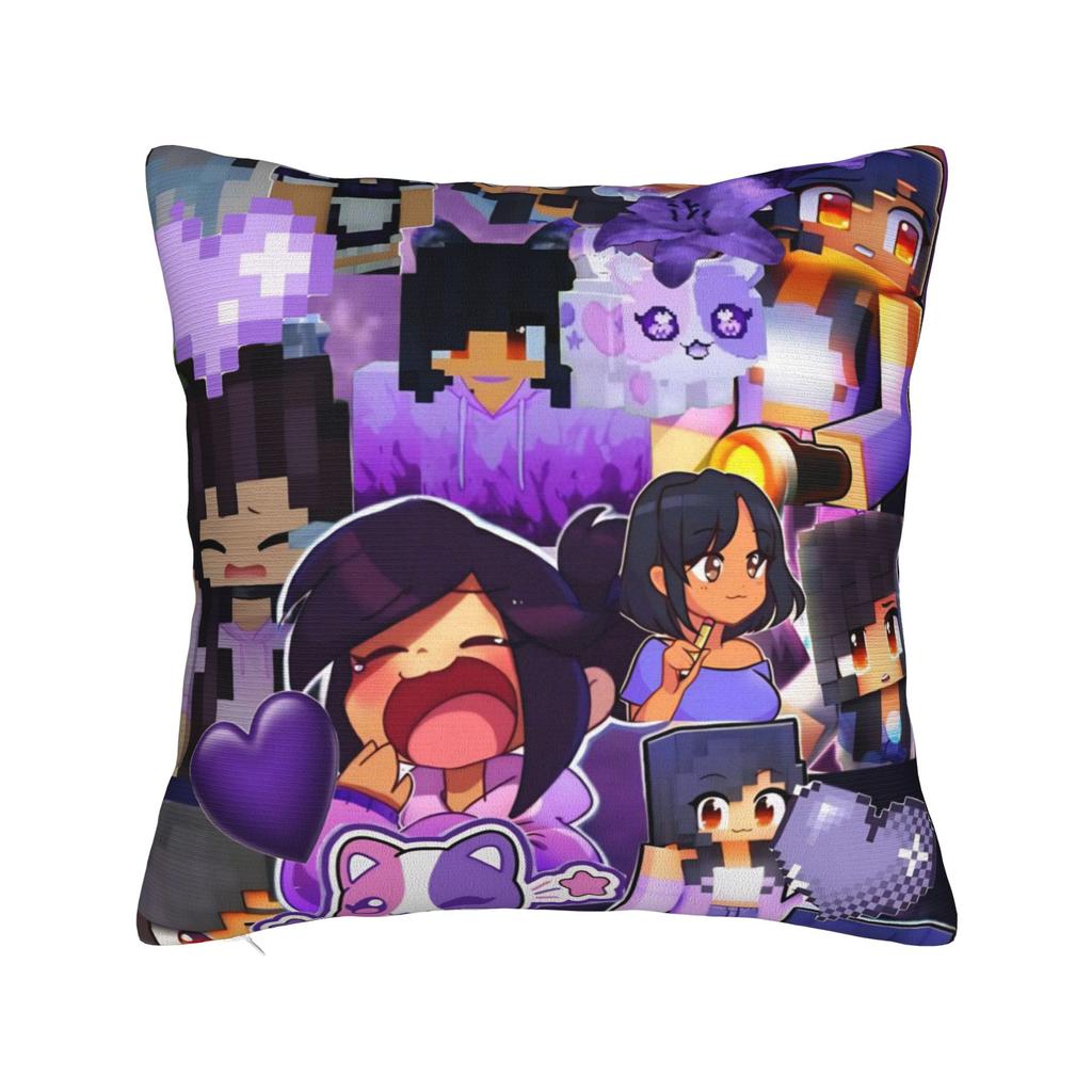 A-Aphmau Cartoon Pillow Cover Stuff Soft Cushion Cover Decorative  Throw Pillow Case Cover Home Multiple Sizes
