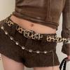 Modische Gürtel mit Leopardenmuster und Schlangenhaut für Damen, vielseitig einsetzbar, mit verstellbarer Schnalle, aus weichem PU-Leder, lässige Jeans-Dekoration