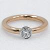 TIFFANY&Co. Bizet Ring 1P diamond K18 Pink Gold/Pt950Platinum/diamond #3.7(US Size) 4.4g Women Used
