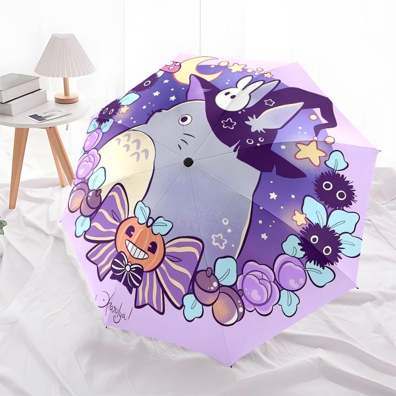 1pc Halloween Totoro Wreath Suitable for All Seasons UmbrellaFP223