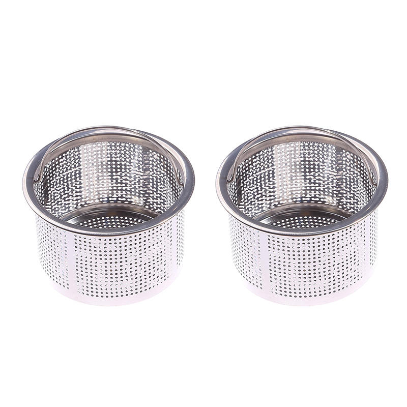 1PC/2PCS Stainless Steel Kitchen Sink Strainer with Handle Sink Vegetable Garbage Residue Strainer Basket