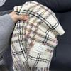 Imitation Cashmere Colorful Plaid Scarf for Women Winter High End New Korean Style Small Fresh Plaid Thickened Warm Shawl