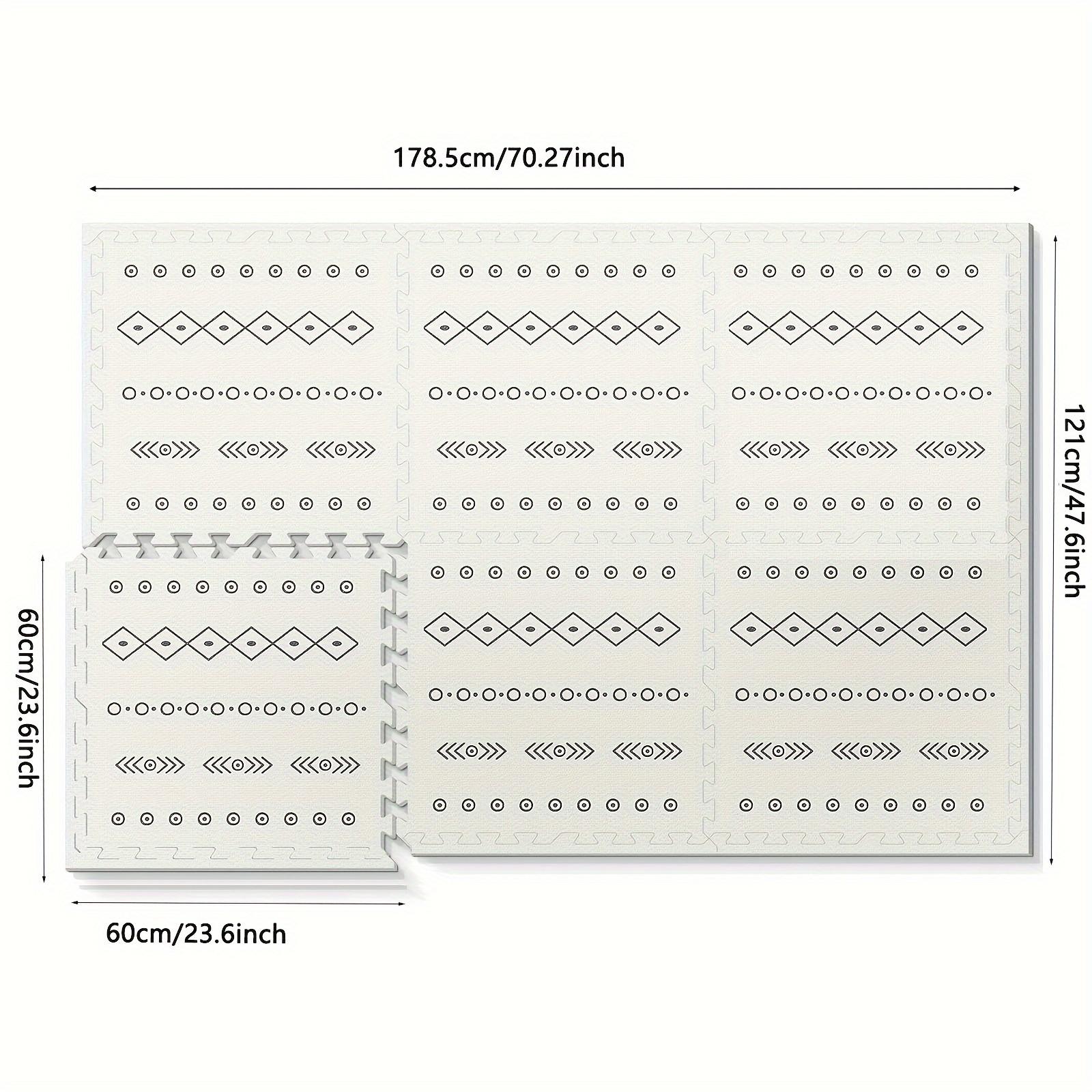 Baby Foam Play Mat, PIGLOG 72x48 Baby Crawling Mat, Floor Mats for Kids for Baby with Interlocking Floor Tiles, Toddler Play Mat 180CM*120CM