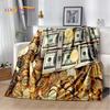 D Money Rich Cartoon Plush Throw Blanket Soft Flannel for Living Room  Bedroom Perfect Gift for Home  Garden