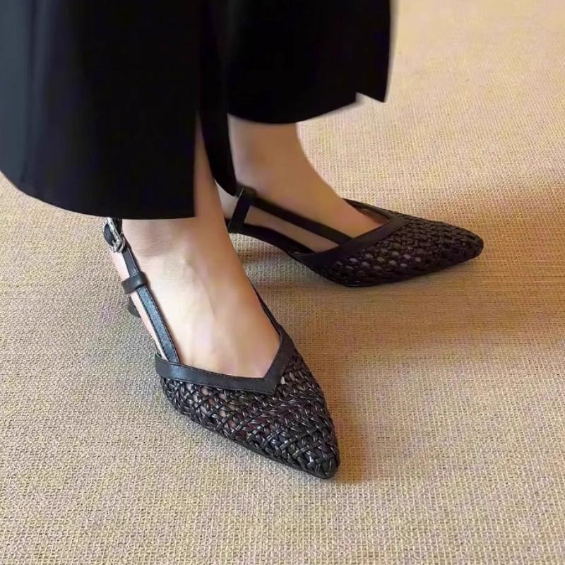 

Fashion Elegant Women High Heels Sandals Pointed Toe Chunky Shoes New Designer 2025 Summer Dress Party Woman Slippers Sexy Pumps Mujer 40