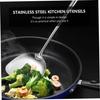 NAMOARLY 1 Set Long Handled Cooking Spatula, Stir-fry Ladle, Serving Spoon, Wok Tool Set, Stainless Steel Spatula Spoon Set, Wok Spoon Set, Spatula La