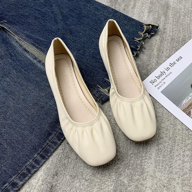 Women Flat Shoes Casual Shoes Fashion Square Toe Slip-on Lofers Ladies Non-slip Breathable Women Moccasins Zapatos Mujer 2024