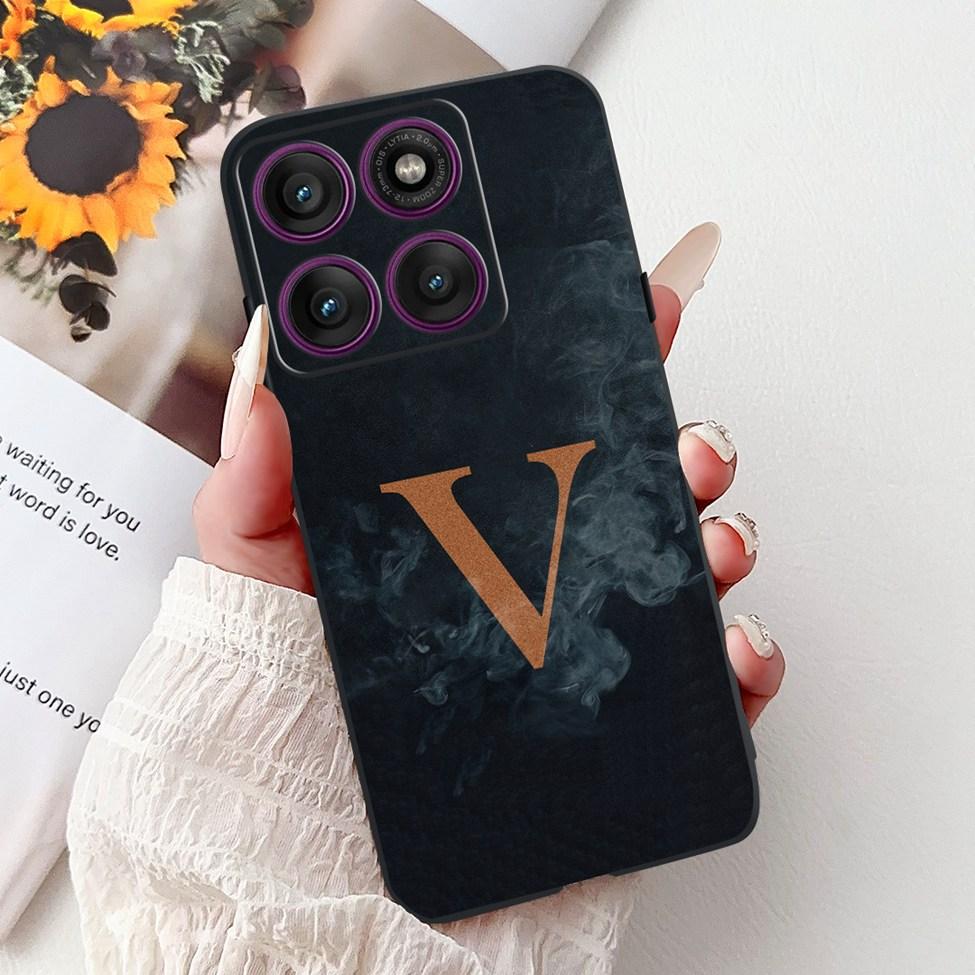 For Motorola Edge 60 Pro Case XT2507-1 Silicone Fashion Luxury A-Z Letters Shockproof Back Cover For Moto Edge 60Pro Phone Case