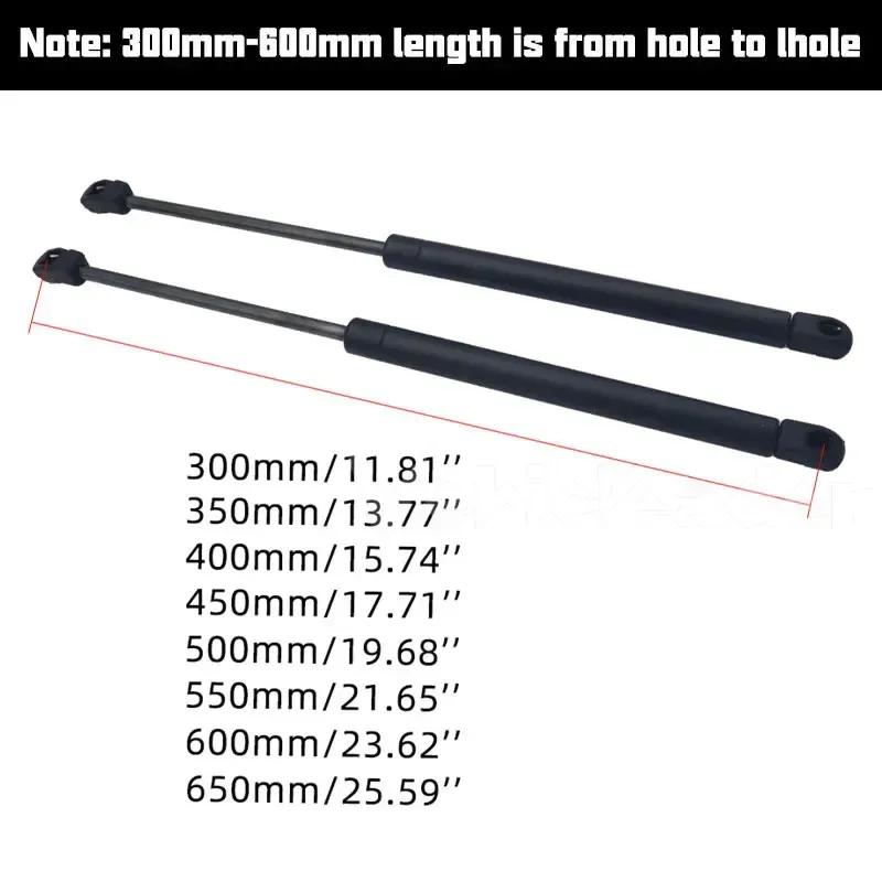 2 pezzi 600N 300/350/400/450/500/550/600mm Ammortizzatori a Gas per Auto Molle Ammortizzatori Supporti di Sollevamento Finestrini RV Ammortizzatore per Storage Finestrino Posteriore Camper