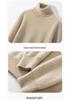 Women's Thickened Cashmere Knit Sweater: Long Sleeve, High Neck, Loose Fit Inner Layer for Autumn and Winter
