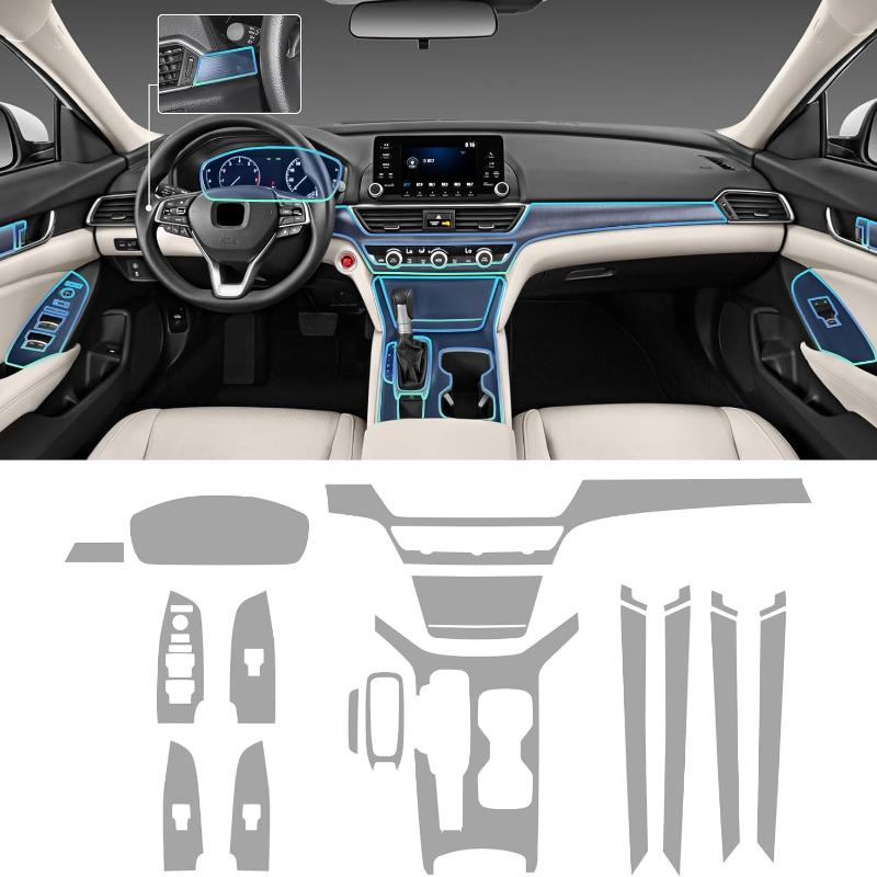 Для 2018- Honda Accord 8.5Mil Аксессуары интерьер Тонкая пленка прозрачная TPU Защитная пленка Антицарапина Наклейка Left Hand Drive