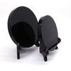 High Quality Natural Black Obsidian Stone Scrying Mirror Round Plate Fengshui Mirror For Crystal Home Decoration Gift With Shelf