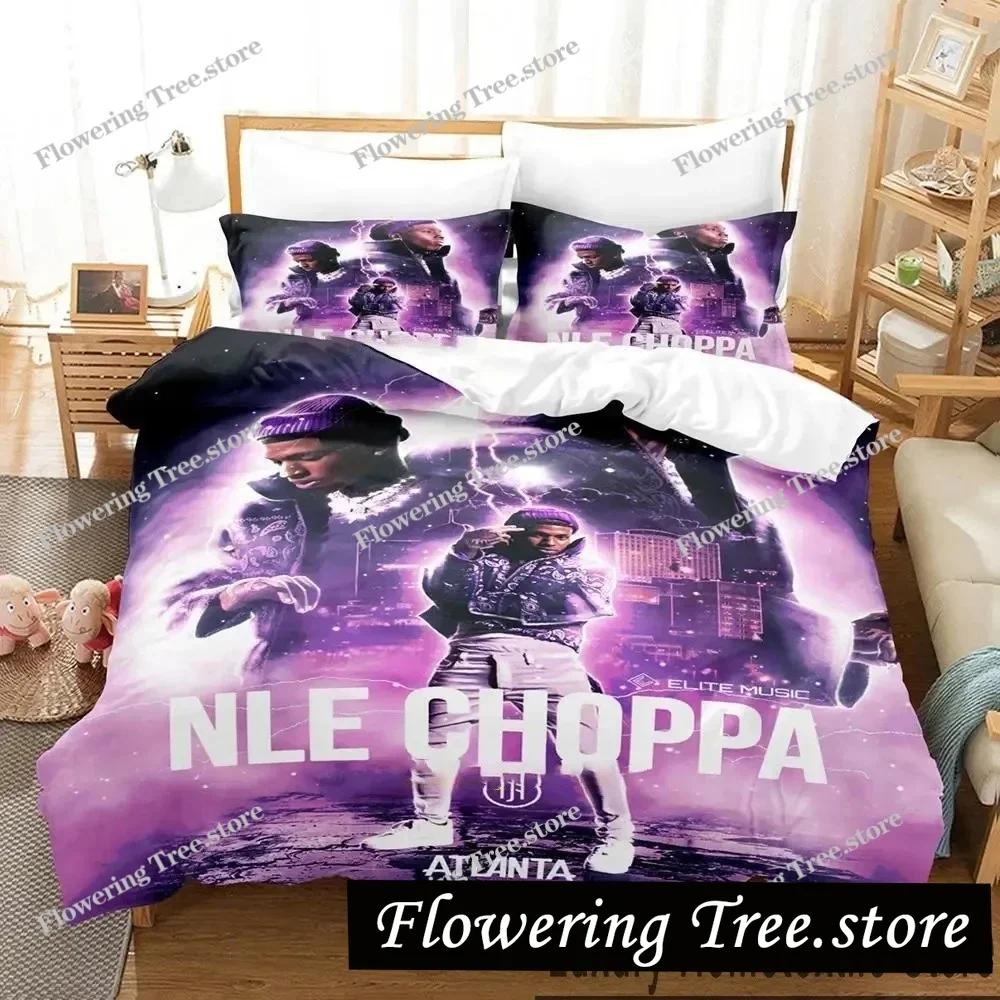 3D Print NLE Choppa Rapper Bedding Set Boys Girls Twin Queen King Size Duvet Cover Pillowcase Bed Boys Adult Home Textileextile