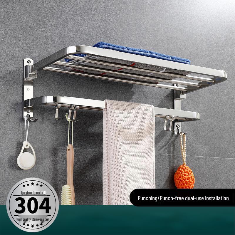 Yili 304 Stainless Steel Foldable Bathroom Towel Rack