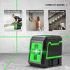 Mini 2-Line Green Laser Level: Portable High-Precision Infrared Self-Leveling for Outdoor Use