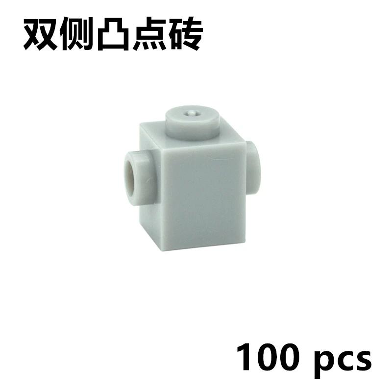 DIY Educational Bricks Modified 1x1 with Studs on 2 Sides Opposite Assembles Particles MOC Parts 47905 Toys for Children