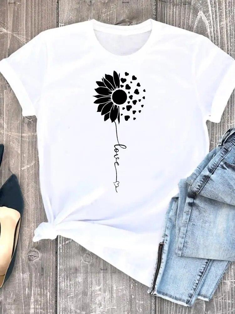 Женская рубашка с акварельным принтом «Любовное сердце» — фото 24