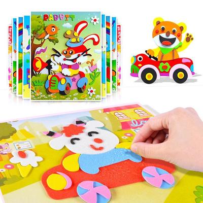 5 יחידות 3D EVA קצף מדבקת משחק פאזל DIY קריקטורה בעלי חיים למידה צעצועי חינוך לילדים ילדים רב דפוסים סגנונות GYH
