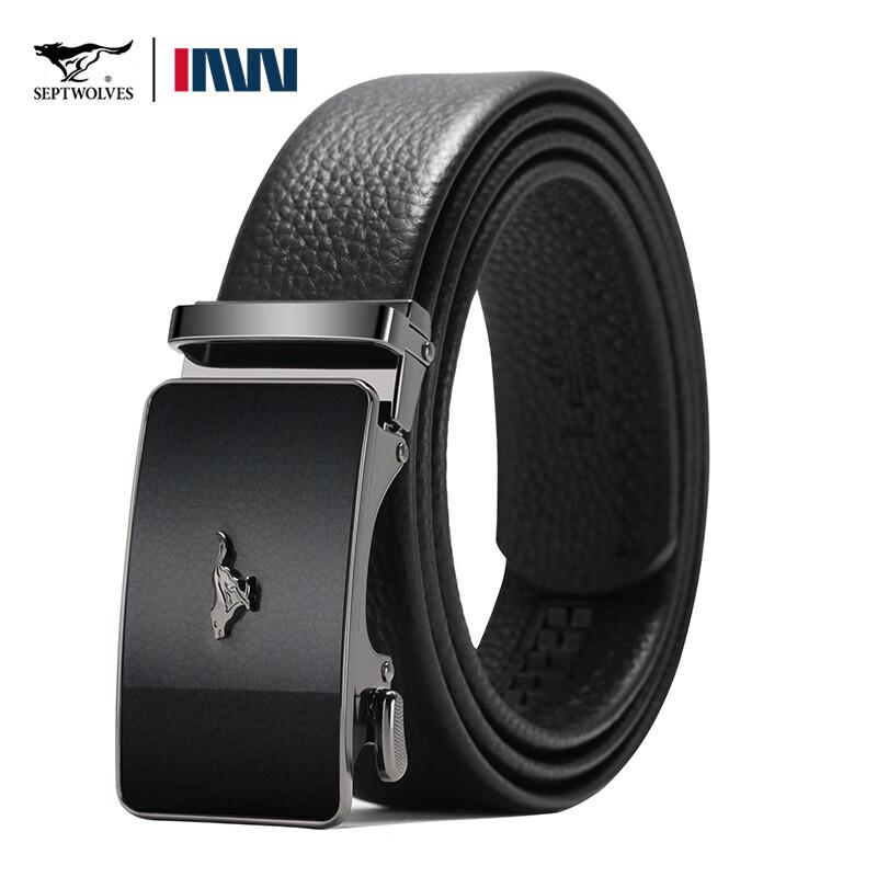 Septwolves Men s Automatic Buckle Leather Belt 115cm